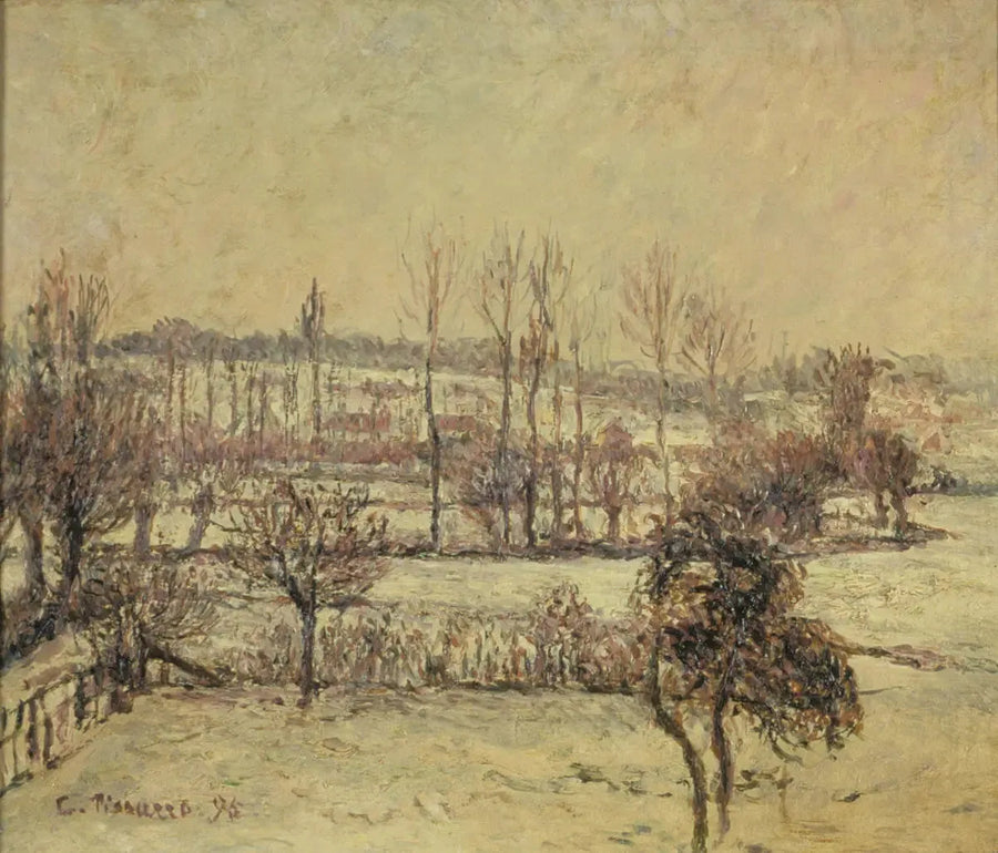Sneeuweffect in Éragny - Camille Pissarro