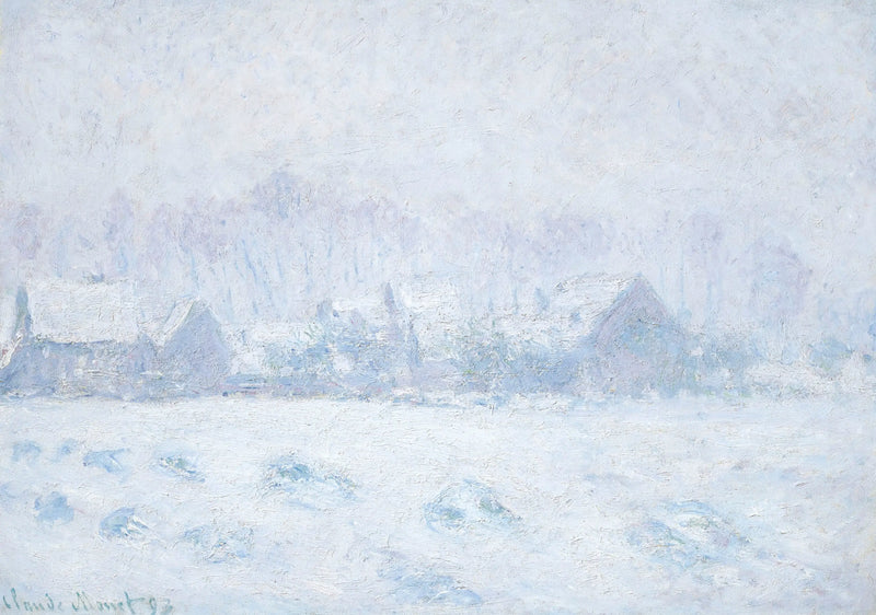 Sneeuweffect in Giverny - Claude Monet