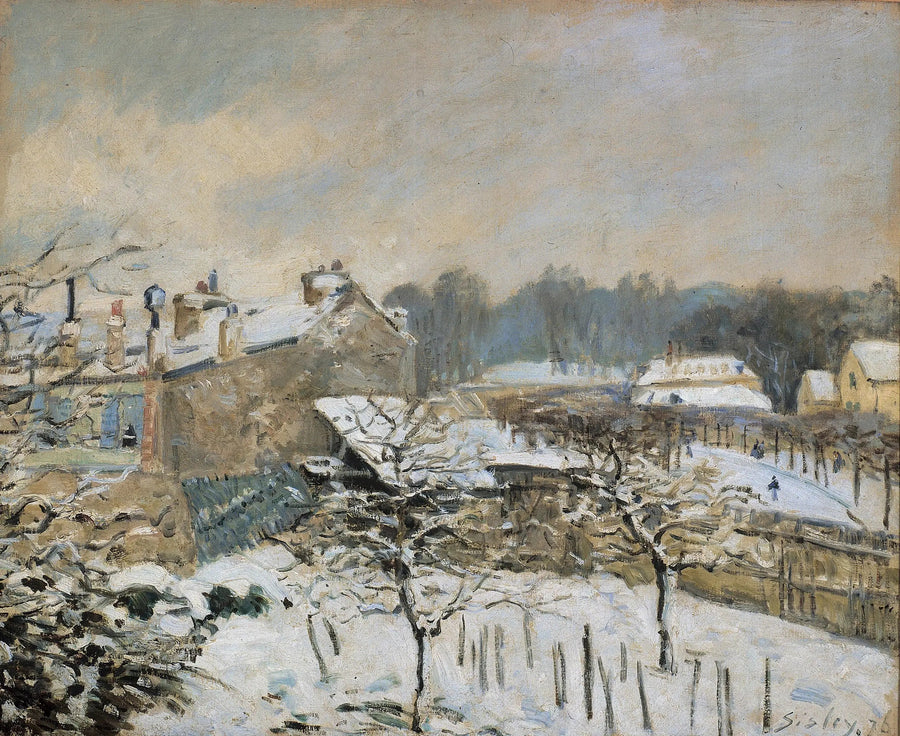 Sneeuweffect in Marly-le-Roi - Alfred Sisley