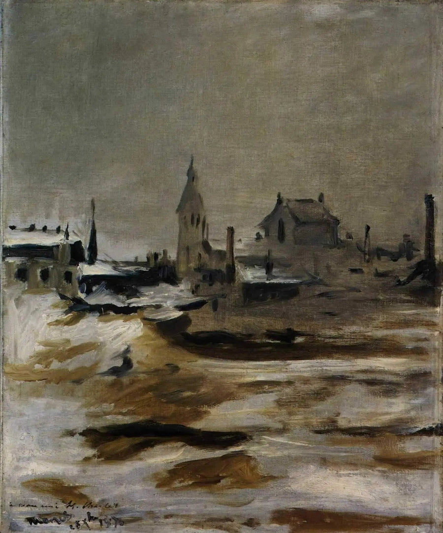 Sneeuweffect in Petit-Montrouge - Édouard Manet