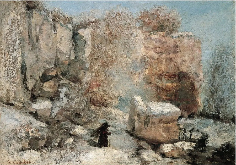 Sneeuweffect in een steengroeve - Gustave Courbet