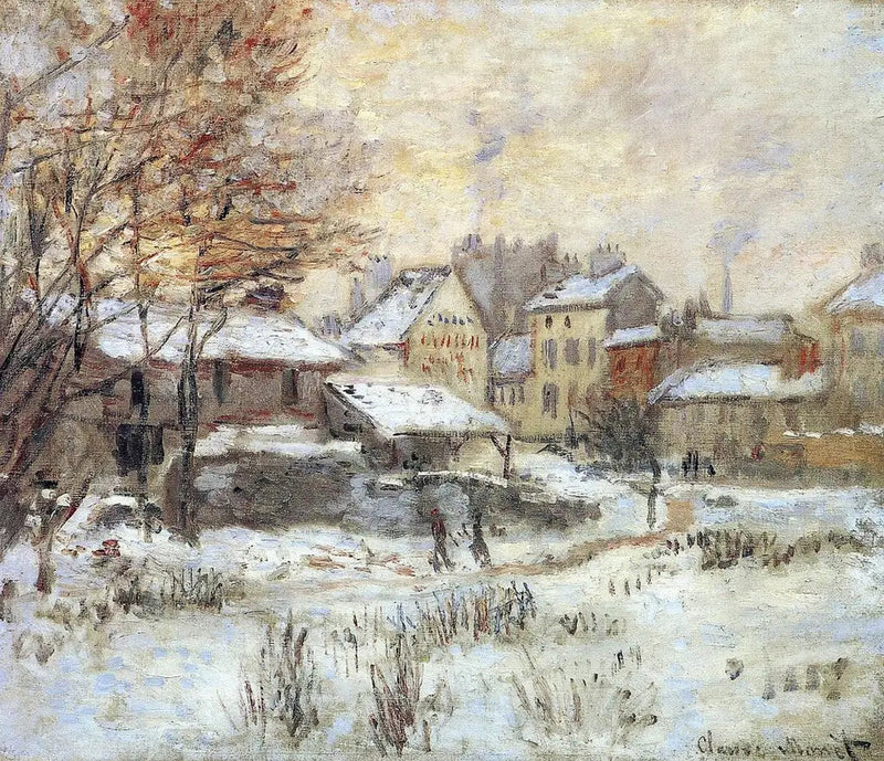 Sneeuweffect, ondergaande zon - Claude Monet