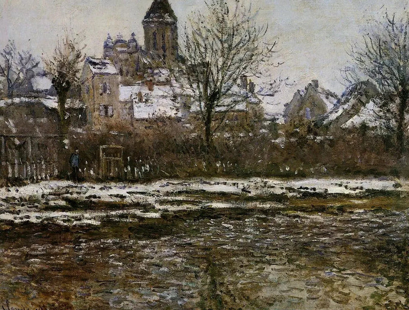 Snoweffect in Vétheuil W506 - Claude Monet