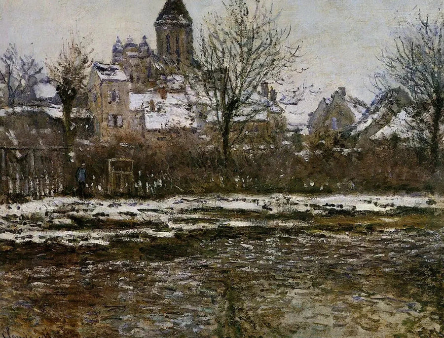 Snoweffect in Vétheuil W506 - Claude Monet