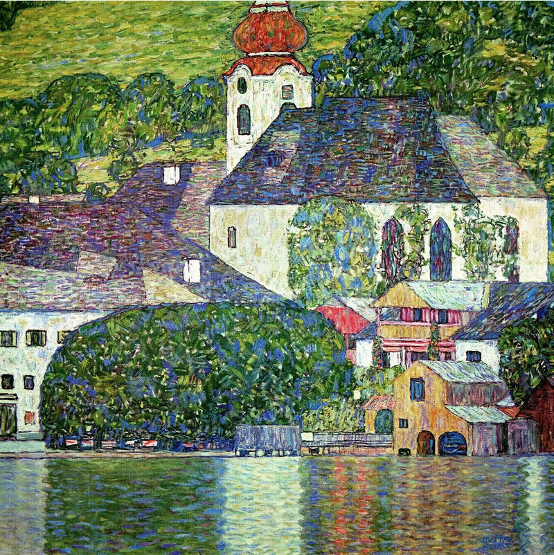 Kerk van Unterach aan de Attersee - Gustav Klimt