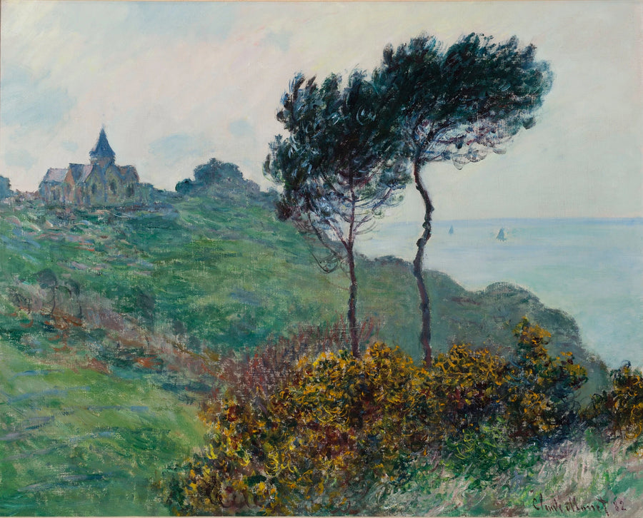 Kerk van Varengeville, grijze tijd - Claude Monet
