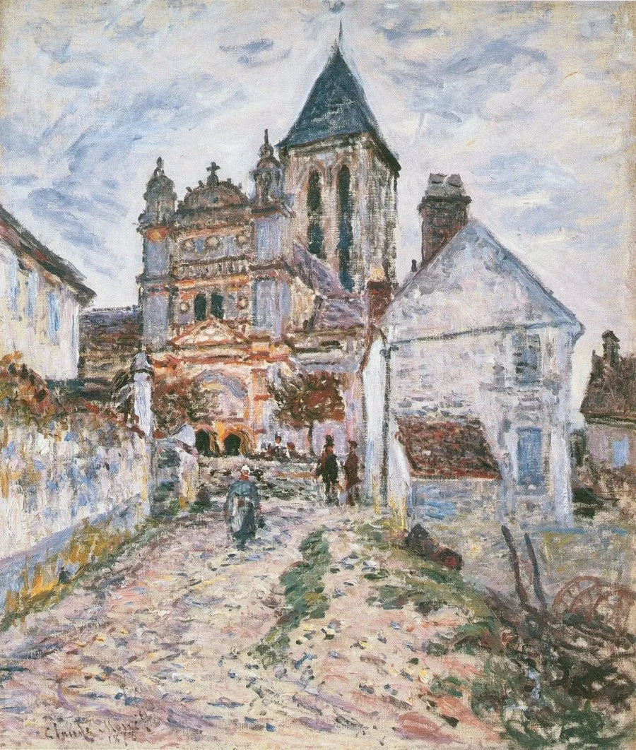 De kerk van Vétheuil W474 - Claude Monet
