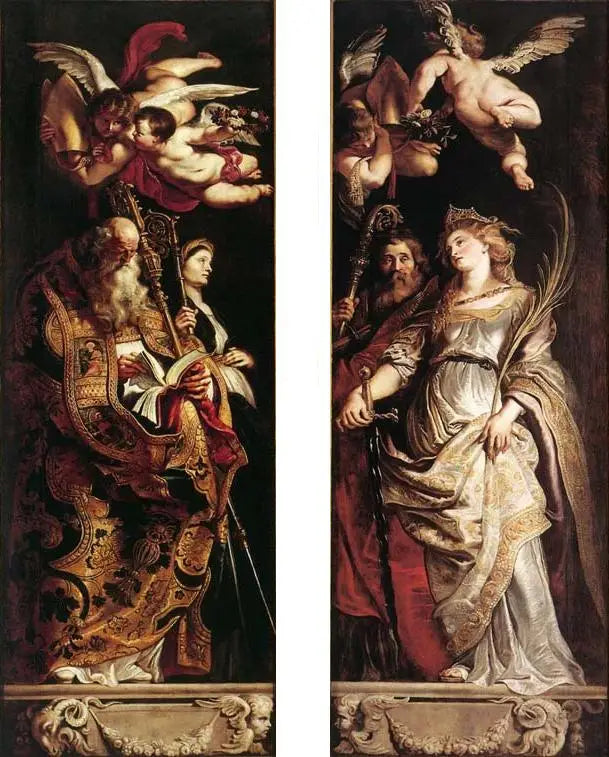 Kruisverheffing: heiligen Eloi en Catharina - Peter Paul Rubens