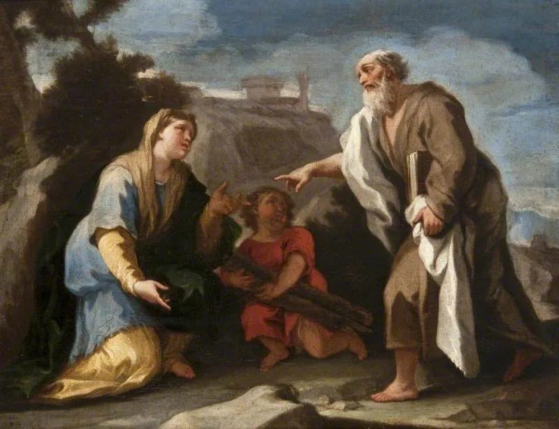 Eli en de weduwe van Sarepta - Luca Giordano