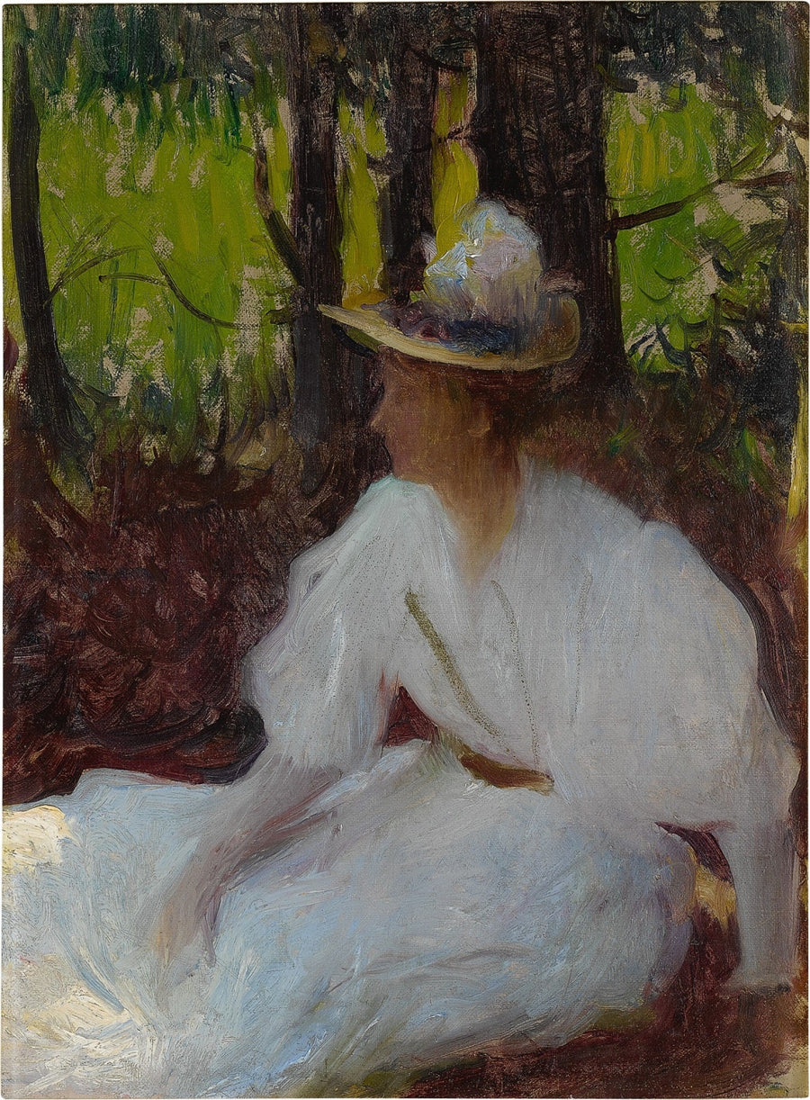 Ellen in het bos - Frank Weston Benson
