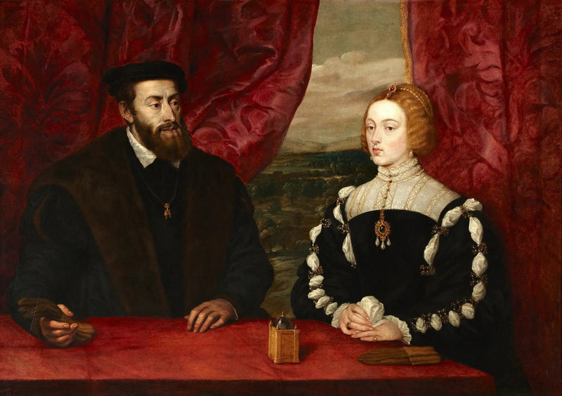 Keizer Karel V en keizerin Isabella - Peter Paul Rubens