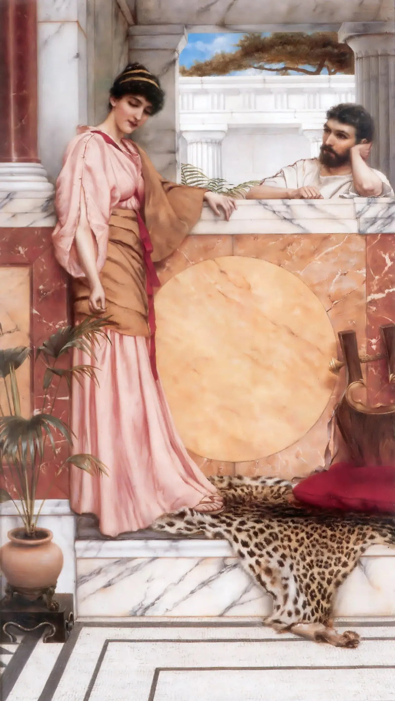 Wacht op een antwoord - John William Godward