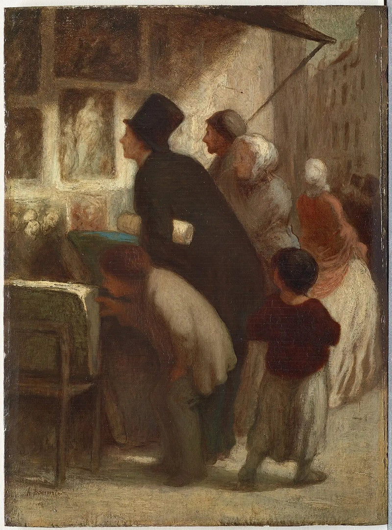 Behalve de winkel van de prentkunsthandelaar - Honoré Daumier