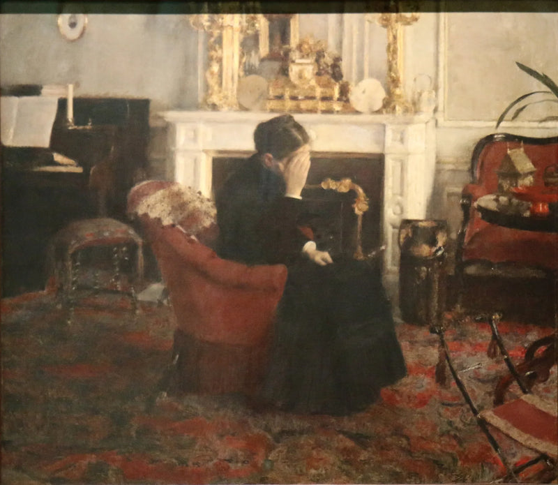en luisterend naar Schumann - Fernand Khnopff