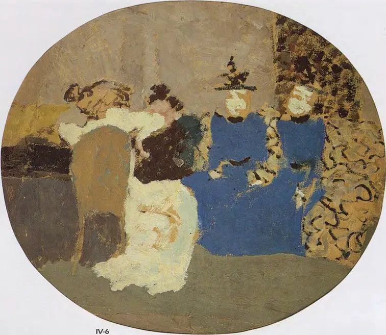 Bezoek, de meisjes Fornachon - Édouard Vuillard