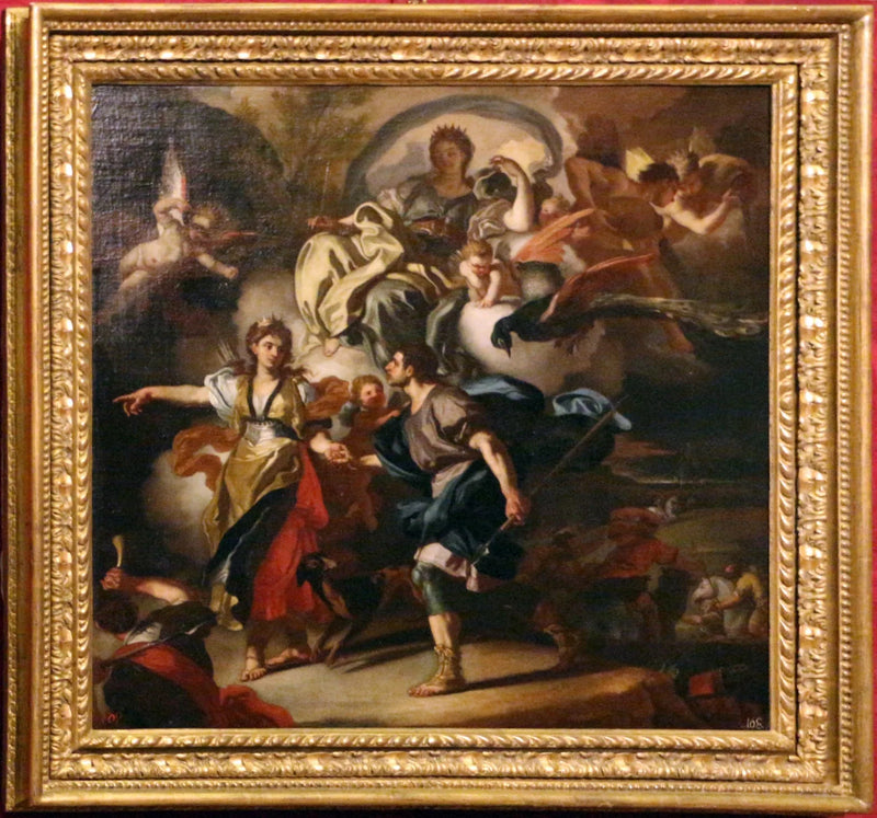 Aeneas en Dido gaan naar de grot (schets). - Francesco Solimena