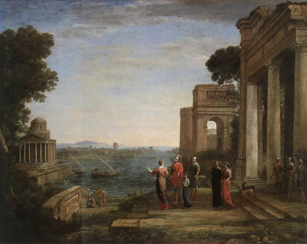 Énée quitte Carthage - Claude Lorrain image 1 tableau peint à l’huile sur toile