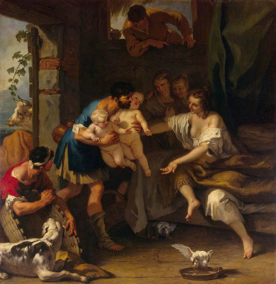De jeugd van Romulus en Remus - Sebastiano Ricci