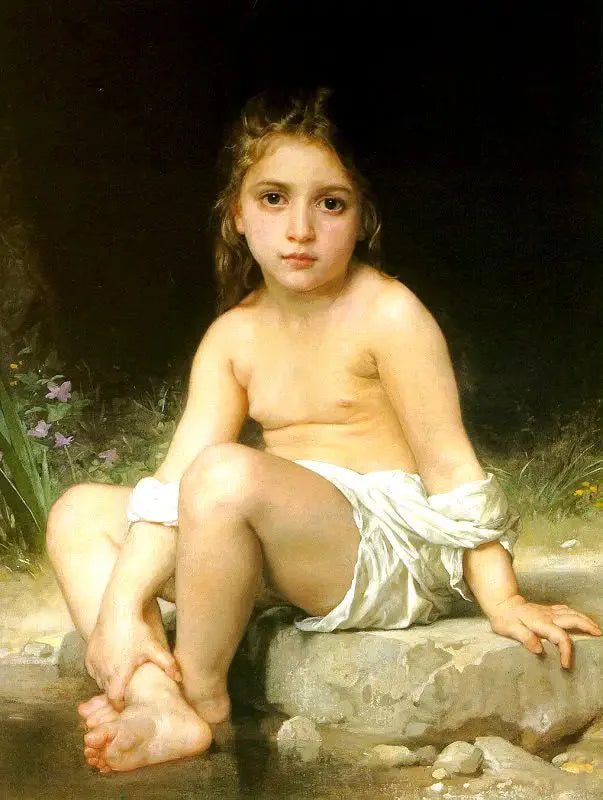 Kind in bad - Bouguereau