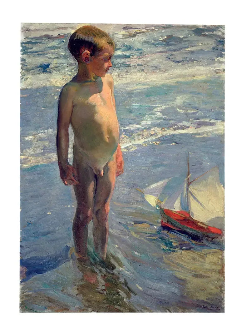 Kind met boot - Joaquín Sorolla