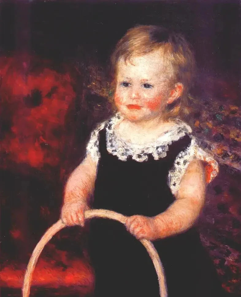 L’Enfant au cerceau, jeune enfant tenant un cerceau, peint vers 1875 par Pierre-Auguste Renoir, Baltimore Museum of Art 1976.55.8