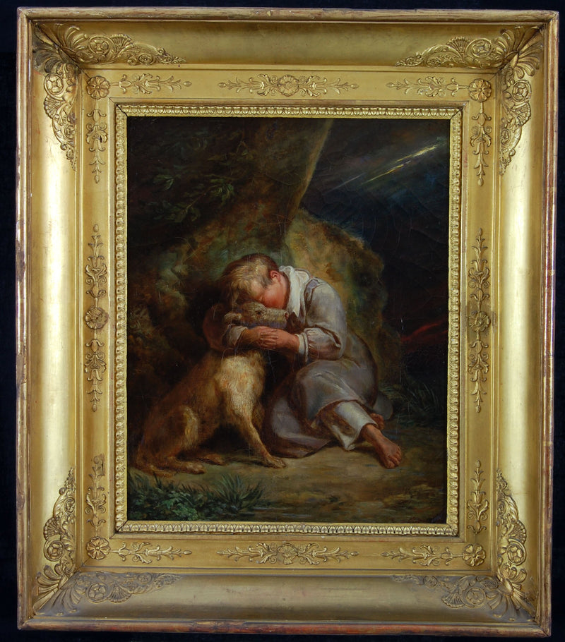 Kind met hond - Ary Scheffer