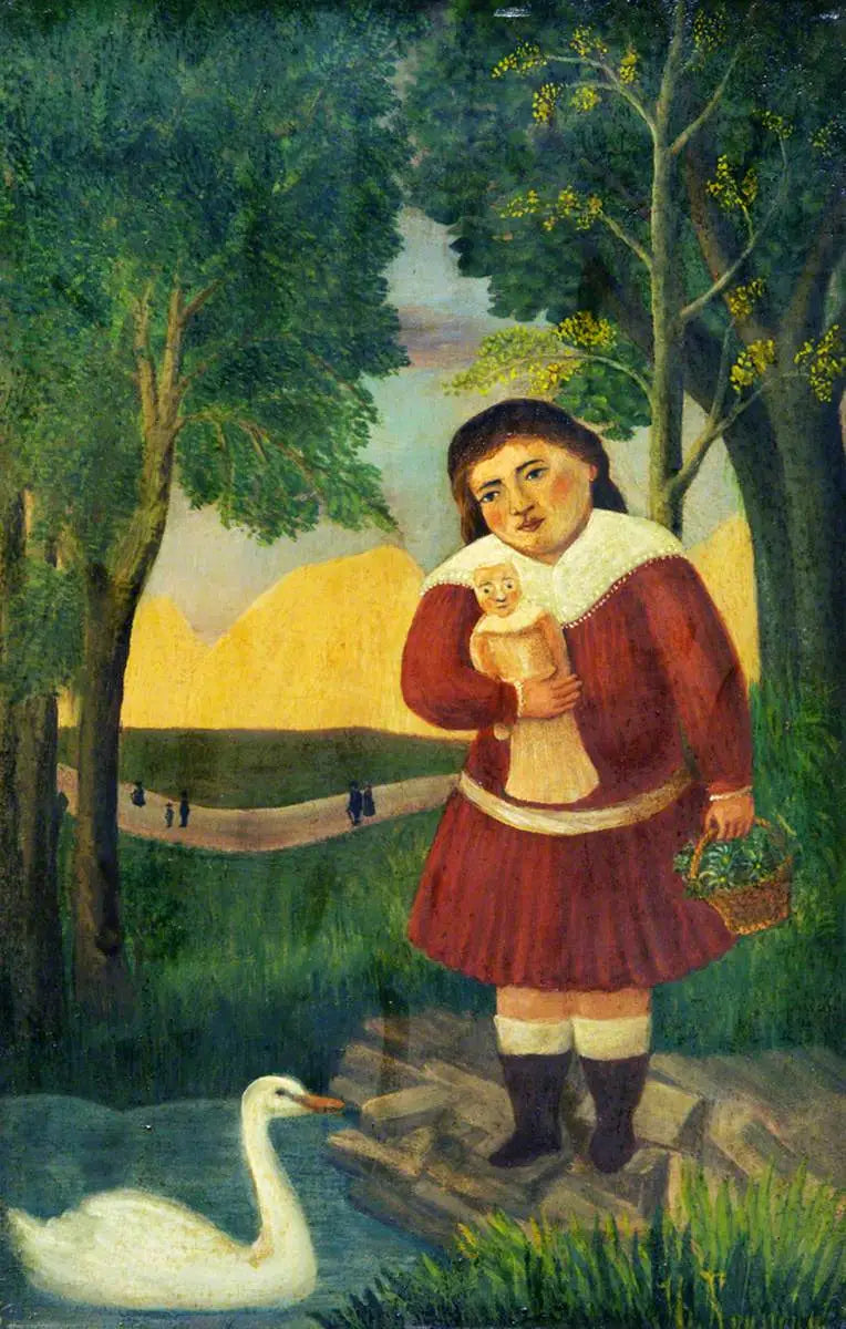 Kind met een pop in een landschap - Henri Rousseau