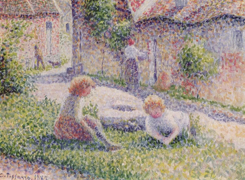 Kinderen op de boerderij - Camille Pissarro