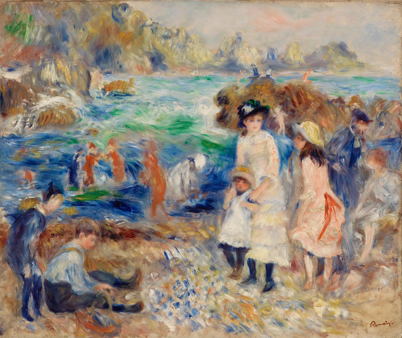 Kinderen aan de kust van Guernsey - Pierre-Auguste Renoir