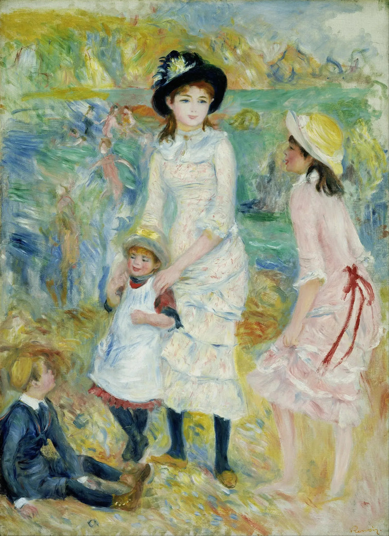 Kinderen aan de zee, Guernsey - Pierre-Auguste Renoir