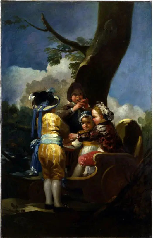Kinderen in een wagen - Francisco de Goya