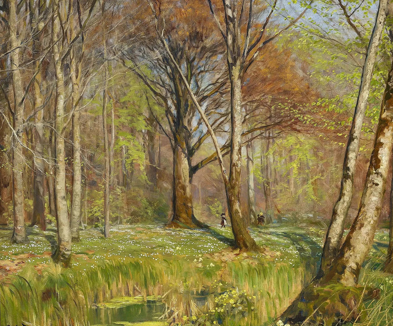 Kinderen in een bos in de lente. De anemonen staan in bloei. - H. A. Brendekilde

Source:
Enfants dans une forêt au printemps. Les anémones sont en fleurs. - H. A. Brendekilde