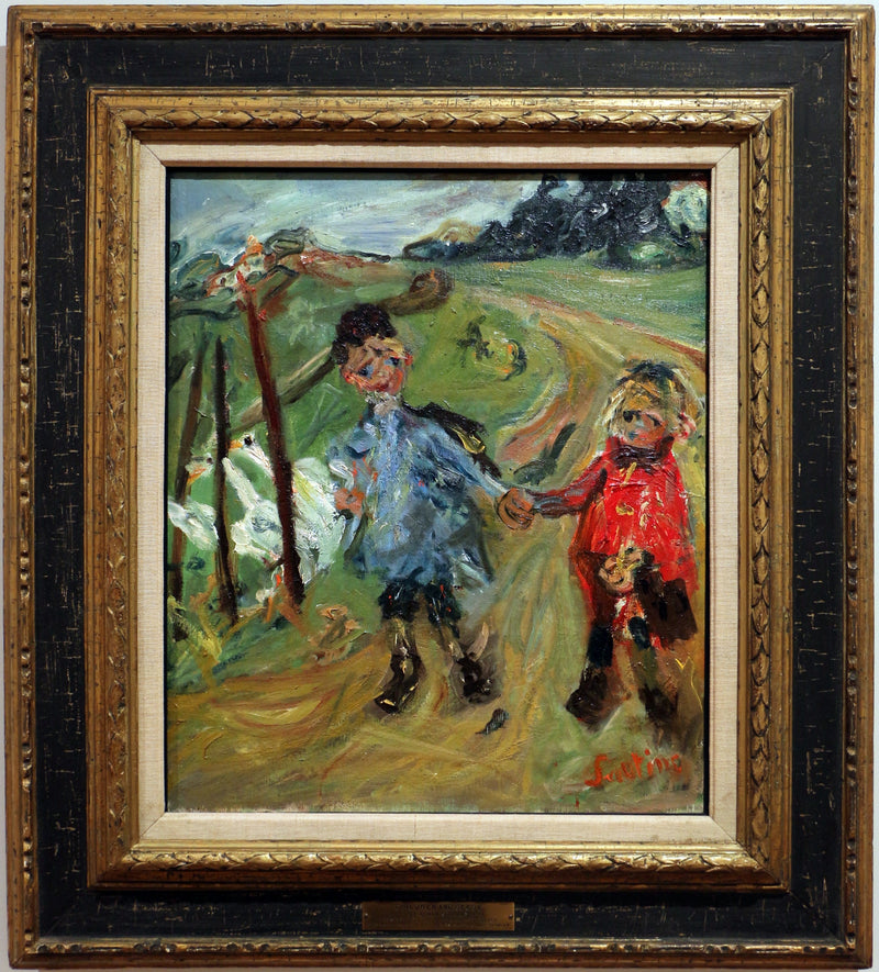 Kinderen en ganzen - Chaim Soutine