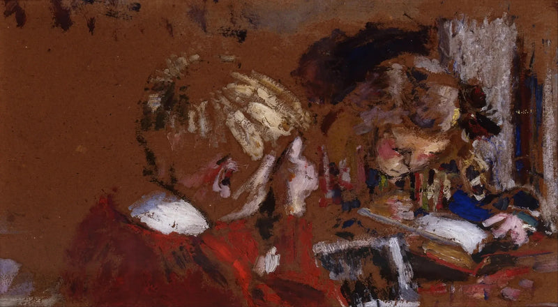 Kinderen die lezen, Jacques en Annette Roussel - Édouard Vuillard