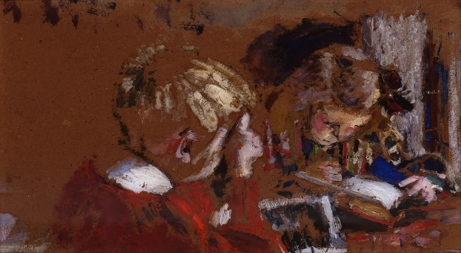 Kinderen die lezen, Jacques en Annette Roussel - Édouard Vuillard