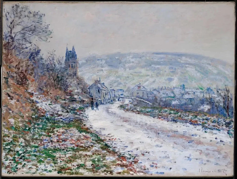 Ingang van het dorp Vétheuil, winter W509 - Claude Monet