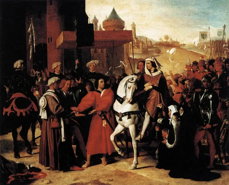 De binnenkomst in Parijs van de dauphin, toekomstige Karel V - Jean-Auguste-Dominique Ingres