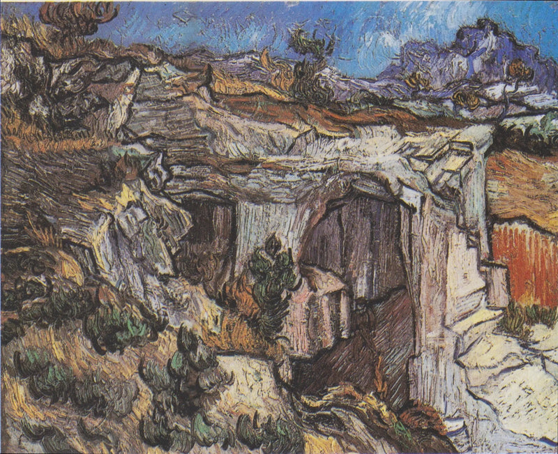 Ingang van een carrière nabij Saint-Rémy - Vincent van Gogh