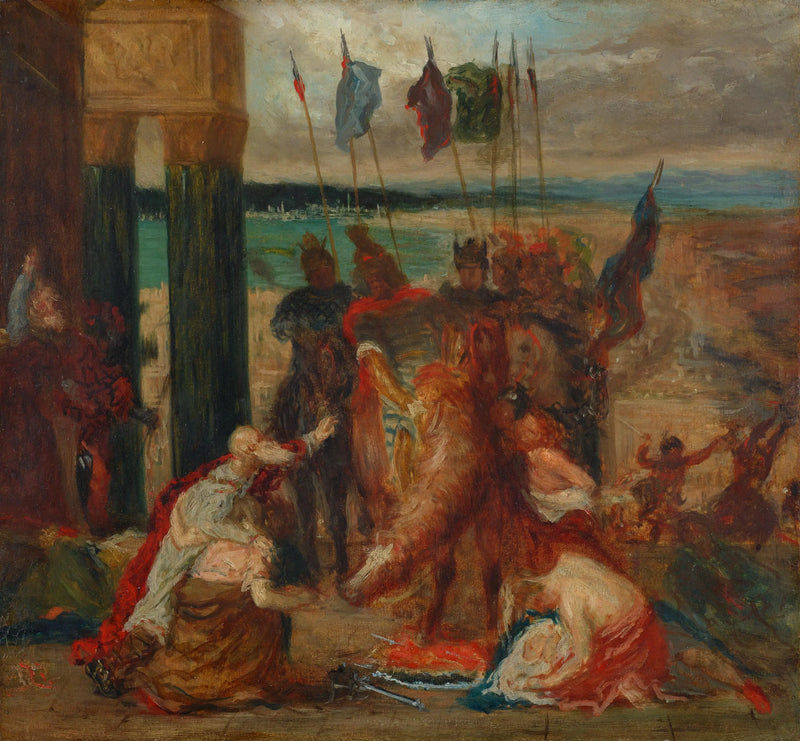De Ingang van de kruisvaarders in Constantinopel - Edgar Degas