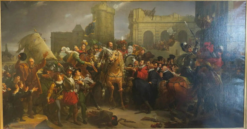 Ingang van Henri IV in Parijs op 22 maart 1594 (1830) - François Gérard

Source:
Entrée de Henri IV à Paris le 22 mars 1594 (1830) - François Gérard
