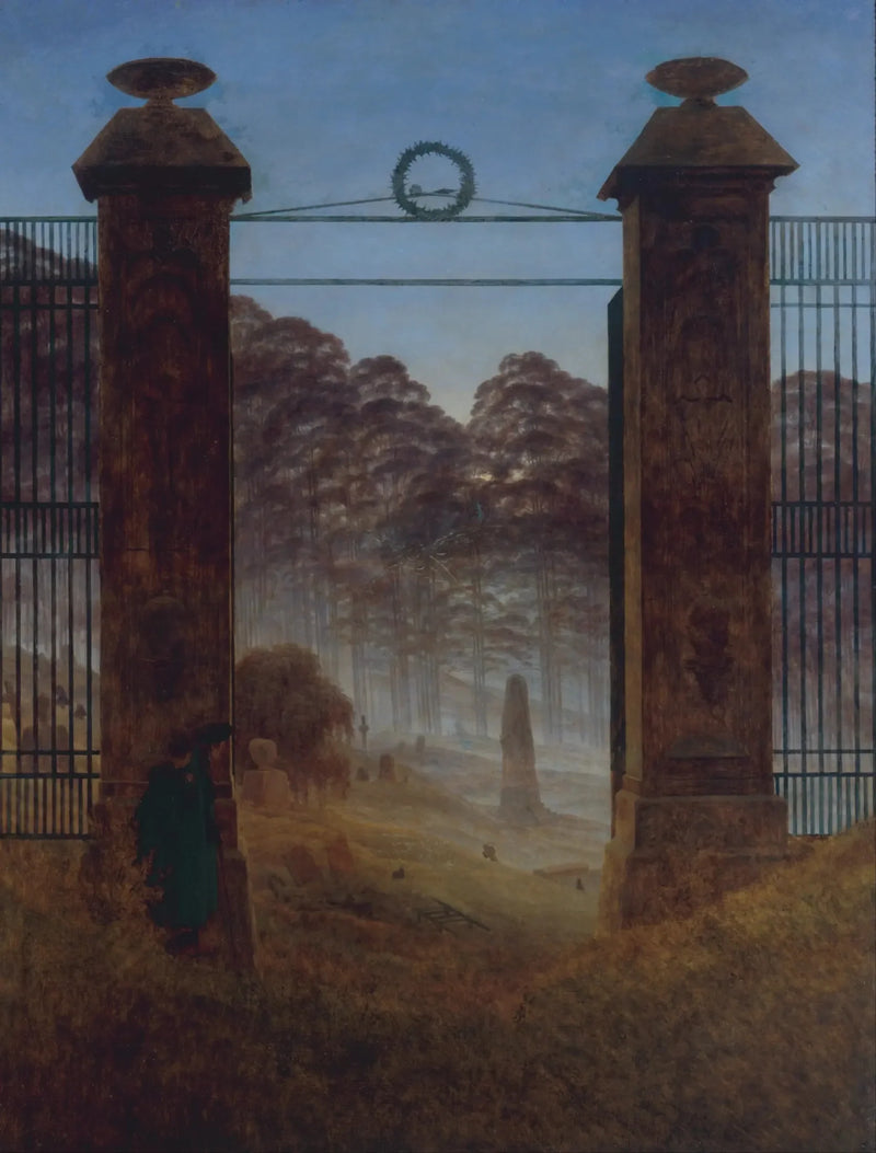 Toegang tot de begraafplaats - Caspar David Friedrich