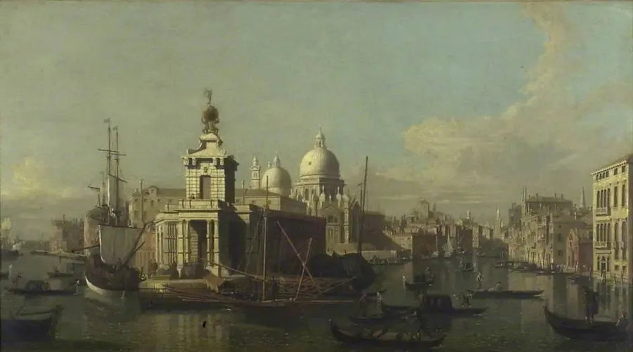 Ingang van het Groot Kanaal, uitzicht naar het westen - Canaletto
