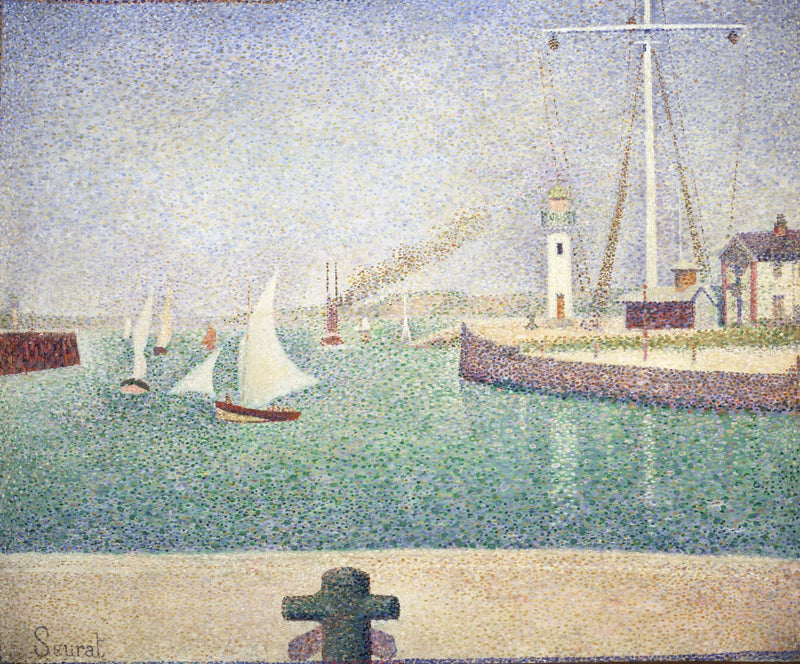 Ingang van de haven van Honfleur - Georges Seurat