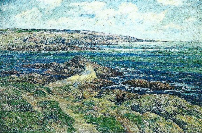 Entrée du port de Doëlan - Henry Moret image 1 copie peinte à la main à l’huile