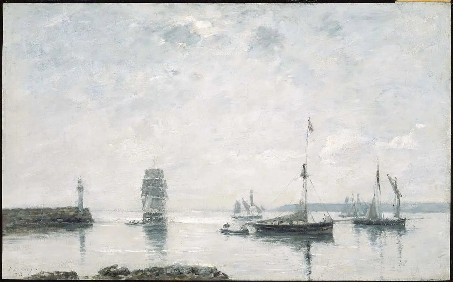 Ingang van de haven - Eugène Boudin