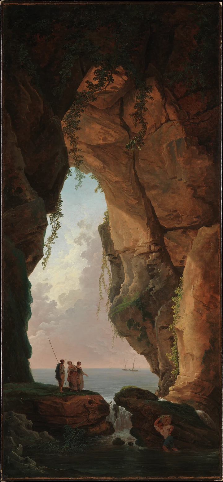 De ingang van een grot - Hubert Robert