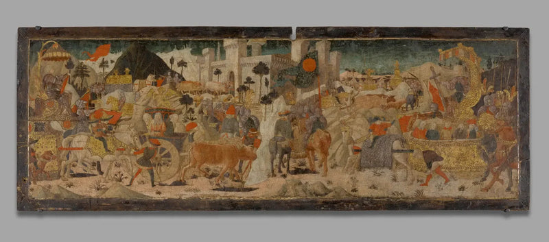 Triomftocht in Rome van Titus en Vespasianus - Paolo Uccello