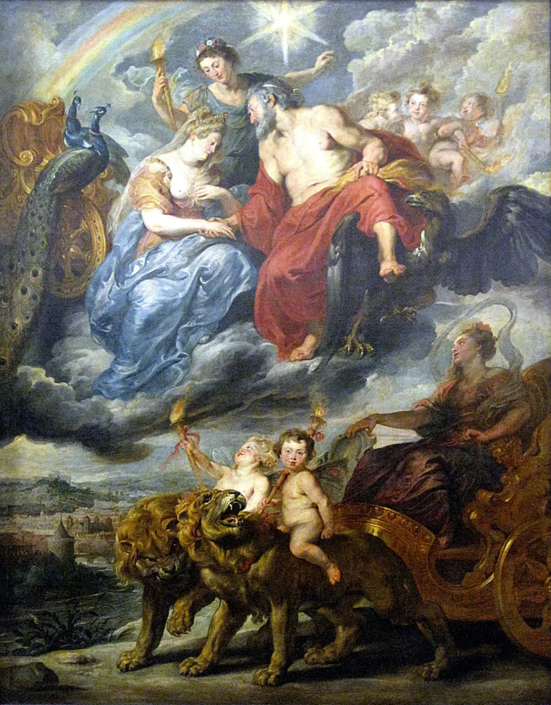 Koningsinterview met koning en Marie de Médicis in Lyon op 9 november 1600 - Peter Paul Rubens