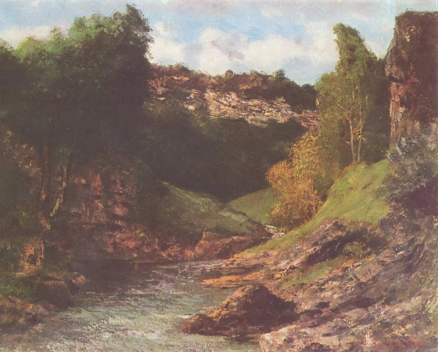 Omgeving van Ornans, rotsachtig landschap - Gustave Courbet