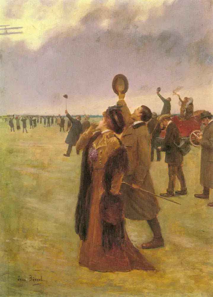 Vliegvlucht van een Wright-type dubbeldekker - Jean Béroud

Source:
Envole d'un Biplan Type Wright - Jean Béraud